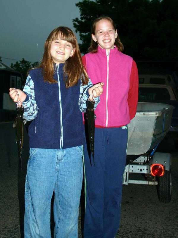 03 Rebecca and Kasey with the fish they caught