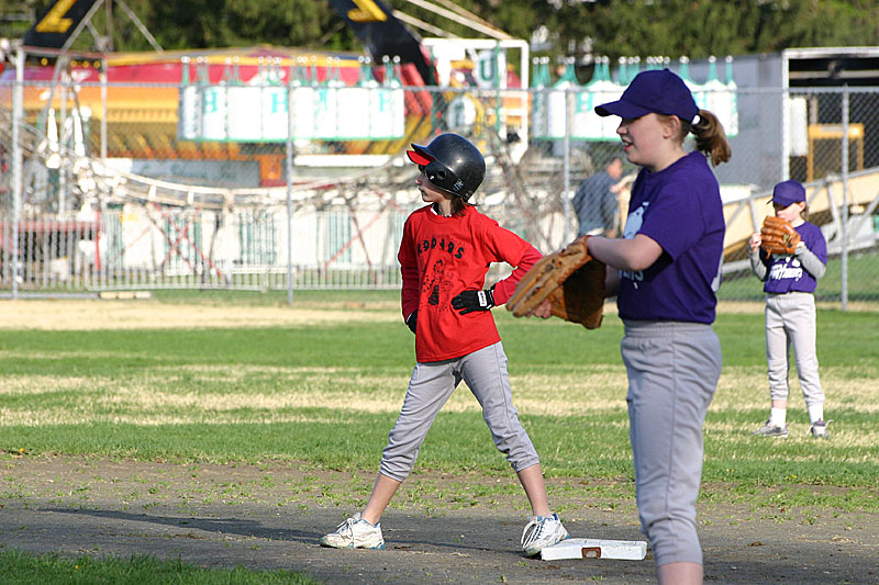 01 Meghan on second base