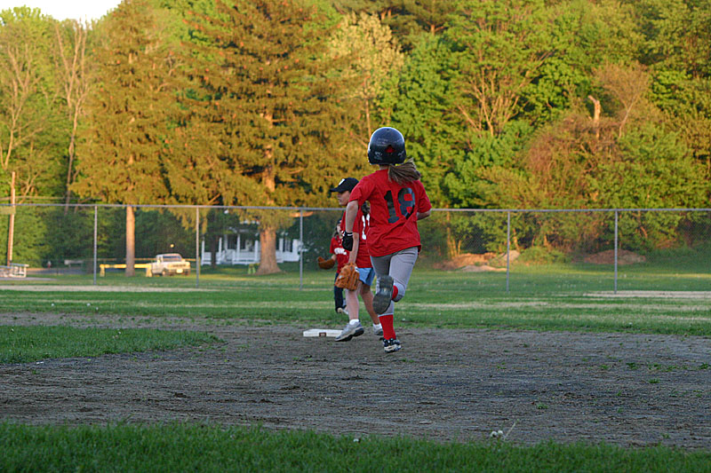 19 Rebecca running to second base covered by Crysta