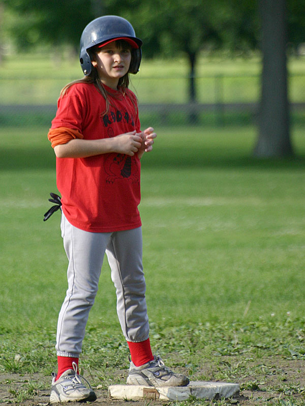 01 Rebecca on second base