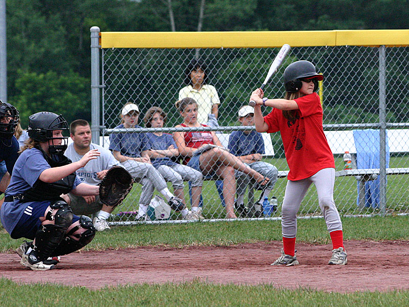 06 Rebecca at bat with her sunglasses