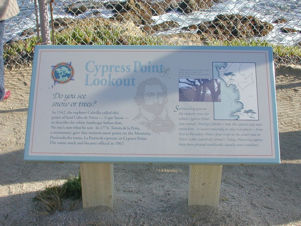 34 Cypress Point Lookout info sign