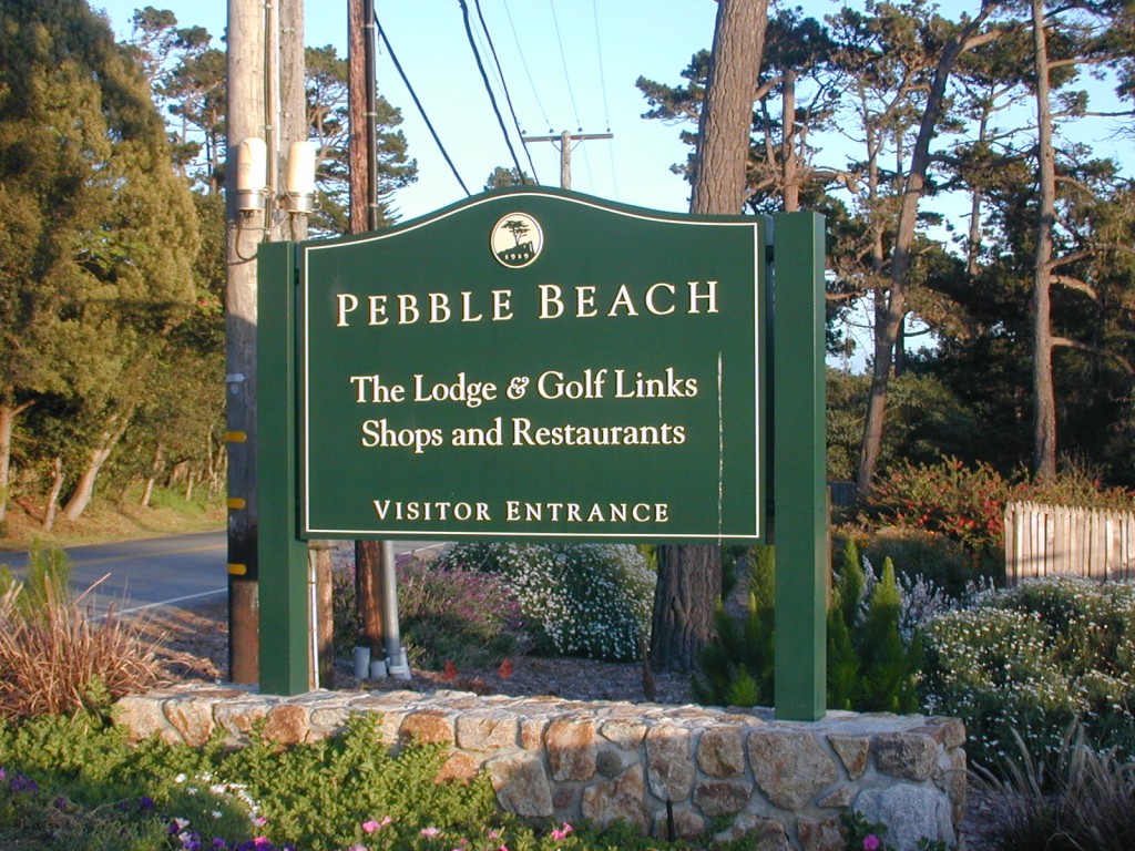 38 Pebble Beach Visitor Entrance Sign