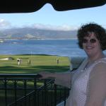 12 Cheryl at 18th green Pebble Beach