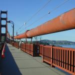 40 halfway acrossed the Golden Gate Bridge