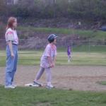 01 Kasey on third base