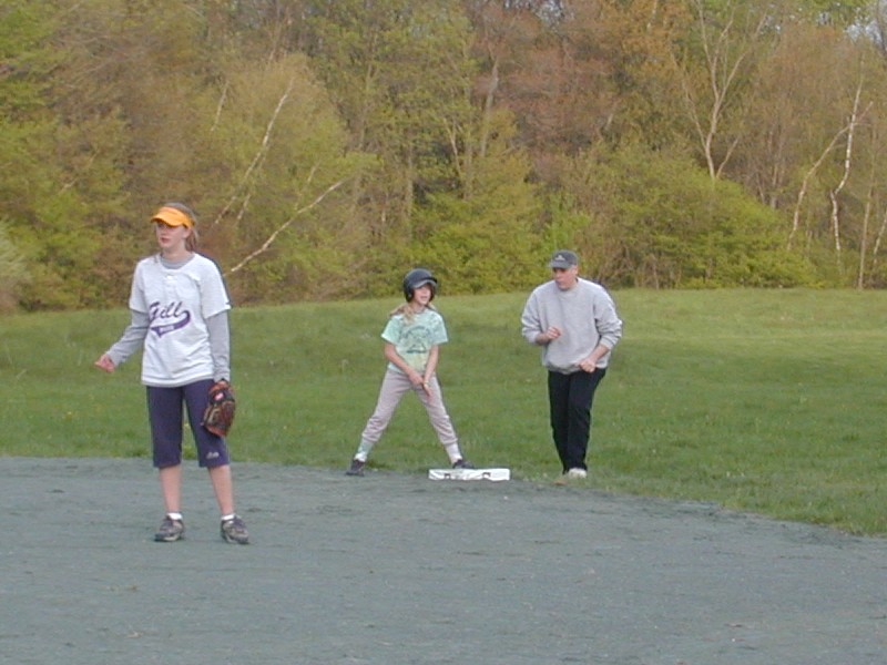 02 Emma on first base