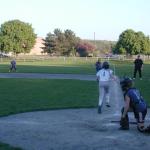 11 Amanda running to first base