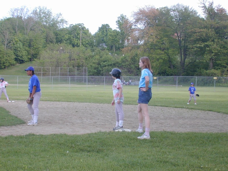 00 Rachel on first base