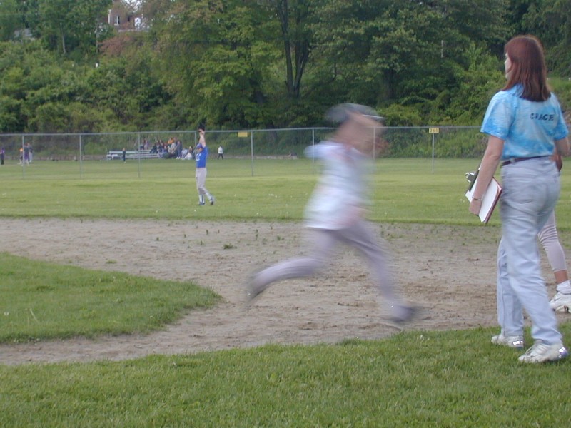 09 Nicole running to first base