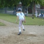 22 Emma going to first base