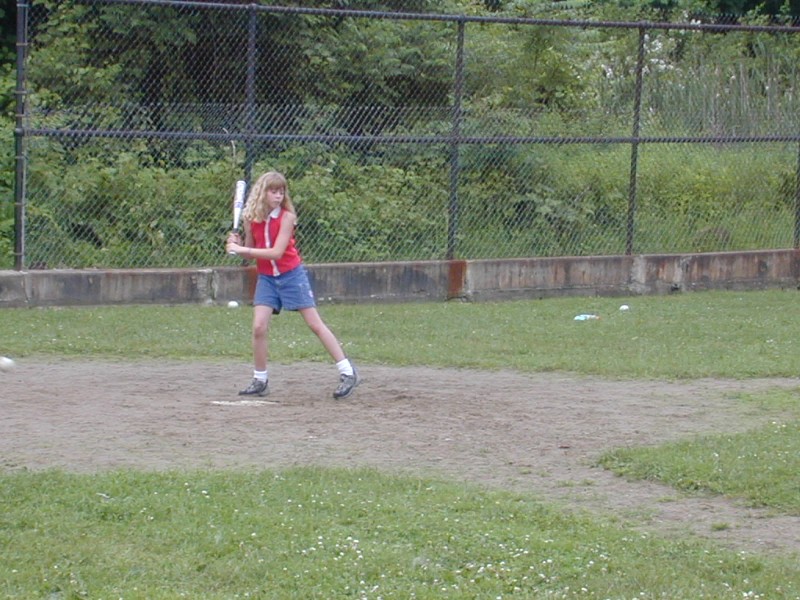 42 Emma at bat