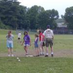 50 girls keeping Coach Wondoloski off first base