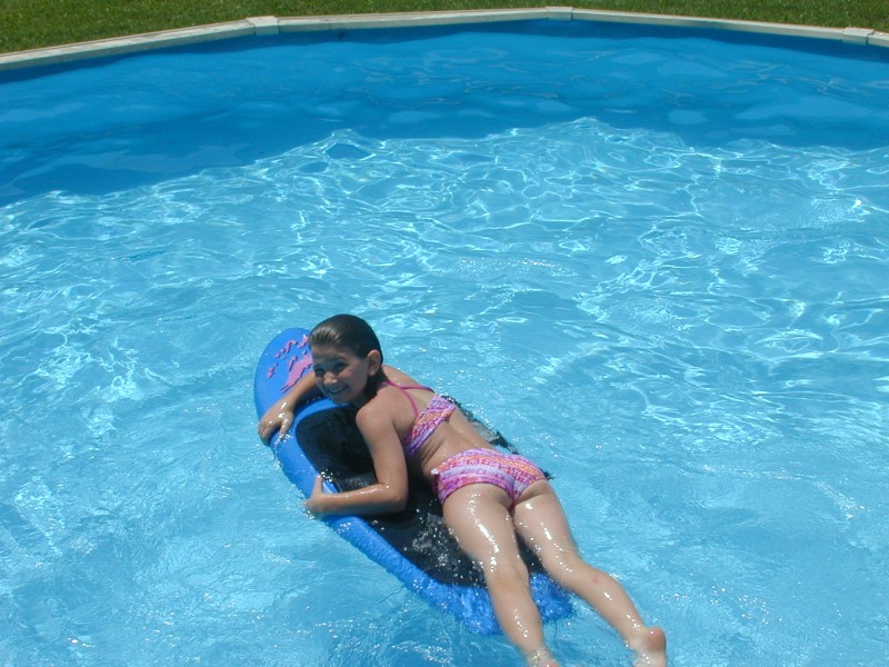 06 Rebecca in the pool