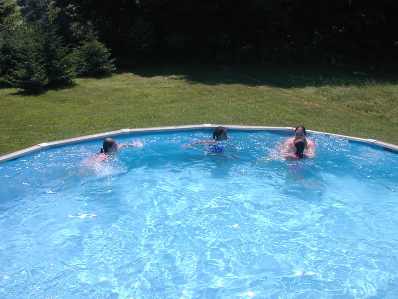 18 girls in the pool