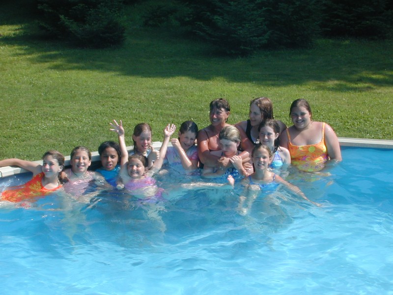 56 DEMAs Chicklets in the pool