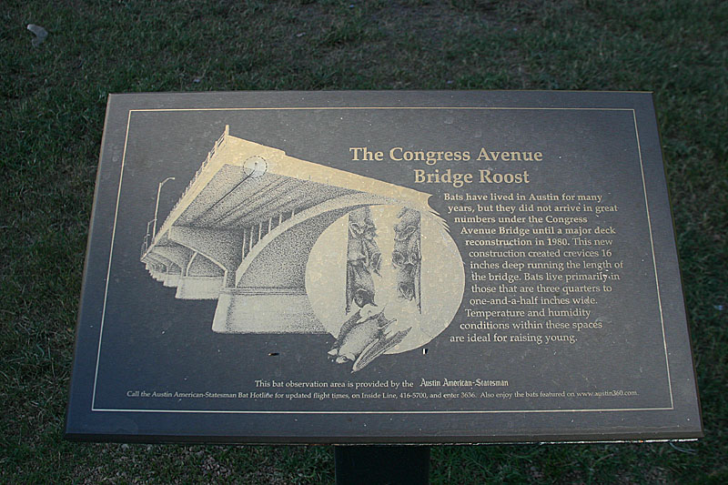 03 Congress Ave Bridge Roost Sign