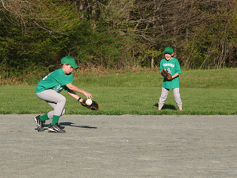 05 Rebecca makes a catch and thows to first for an out