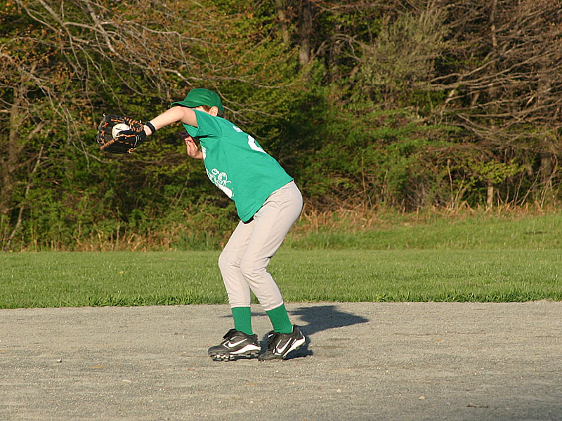 12 Rebecca catches for an out