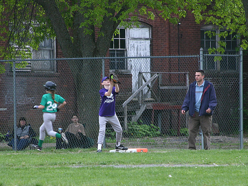 03 Rebecca safe on first base