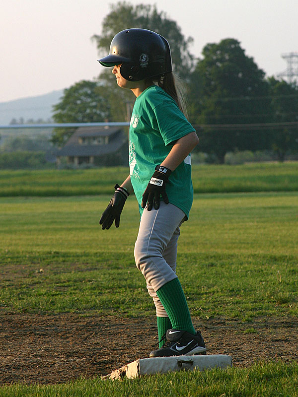 08 Rebecca on first base